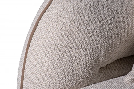 ZW-25003 Диван Амели (Amelia) трехместный букле светлый 253*100*67см с бежевым кантом Garda Decor