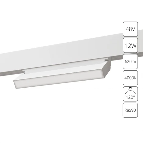 Магнитные трековые светильники Arte Lamp Linea A4669PL-1WH (LED, 48V)