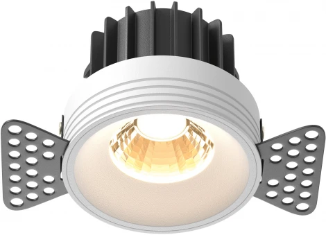 Встраиваемый светильник под гипсокартон Maytoni Round DL058-12W2.7K-TRS-W (LED, 220V, круглые)