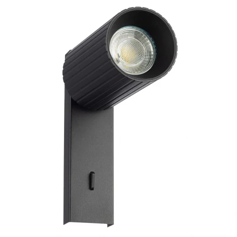 Спот настенный с выключателем черный рифленый Citilux Axel CL512511R