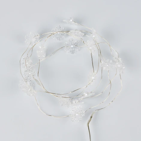Гирлянда Uniel ULD ULD-S1900-020/STB/2AA WHITE IP20 SNOWFLAKES MINI