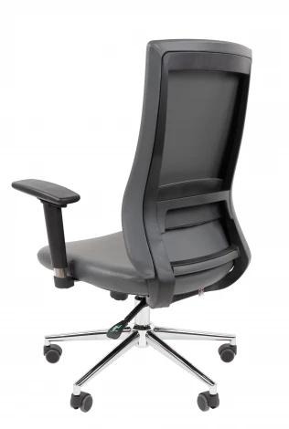 Офисное кресло Chairman 500LUX Россия экокожа cерый БП 7210652