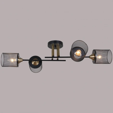 Подвесная люстра на штанге Reluce 38460-0.3-04 BK+COPPER