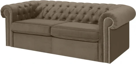 Диван Chesterfield ОГОГО (арт.344634), (Ткань/Бежевый)