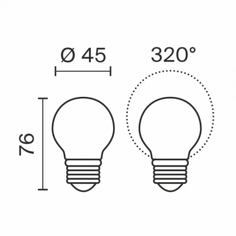 Светодиодная лампа Ультра Филамент Шар 7Вт 2700K E27 диммируемая Voltega Ultra 3188