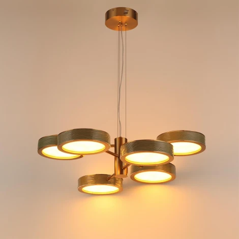 Подвесная люстра Odeon Light Riviera 5450/99LA зеленый/античная бронза/металл/керамика/хрусталь/акрил LED x 99W 2000К/3000K/4000K/переключ