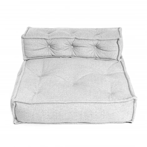 Модуль мягкий прямой Miracle/Миракл велюр/букле, vt шейп серый, 80х80х42см Tetchair 25338