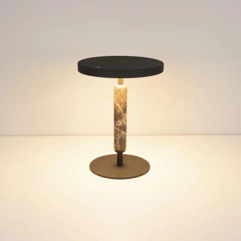 Настольная лампа SP-ALYSS-TAB-R22.5x30-5W Warm3200-MIX (CF-BK, 110 deg, 230V) (Arlight, IP20, Мрамор) 061708