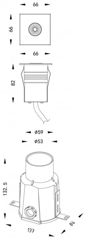 Встраиваемый светильник уличный Deko-Light Easy COB Square 730213