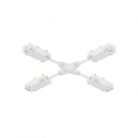 Гибкий Х-образный, электрический коннектор трека Denkirs SMART TR2116-WH (220V)