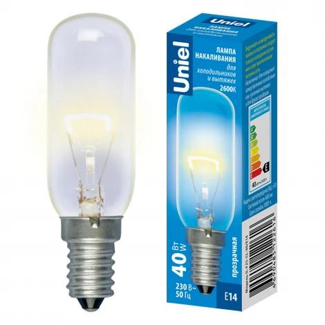 Лампочка накаливания цилиндр прозрачная E14 40W Uniel IL-F25-CL-40/E14