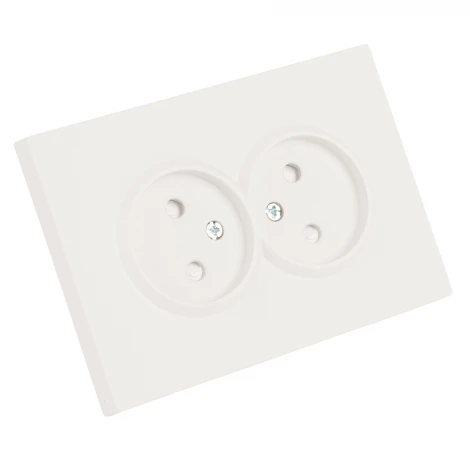 Розетка 2-местная с з/ш, б/з, СЗК 250В 16А RST16-5116-01ZK белый фарфор, soft touch Stekker Эмили 50237