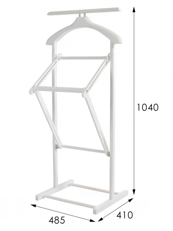 Вешалка костюмная складная В 21Н белый Mebelik 009623