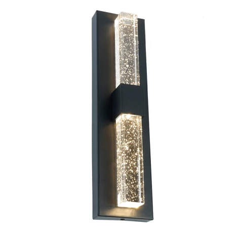 Настенный уличный светильник светодиодный DH2202 10W 3000К, черный Feron Катар 53094