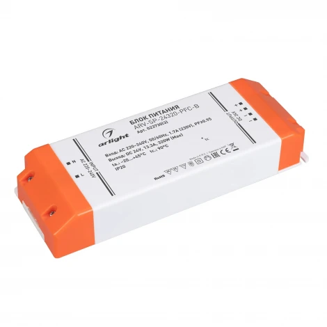 Блок питания ARV-SP-24320-PFC-B (24V, 13.3A, 320W) (Arlight, IP20 Пластик) 023730(3)