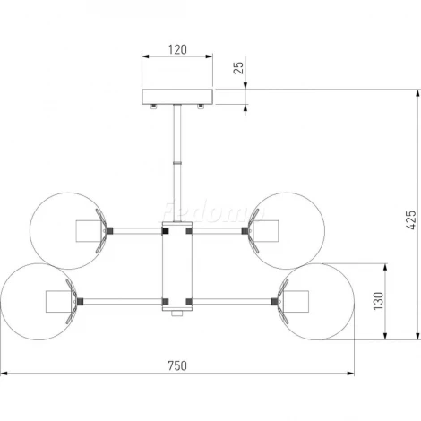 Потолочная люстра Eurosvet Austin 70091/8 черный