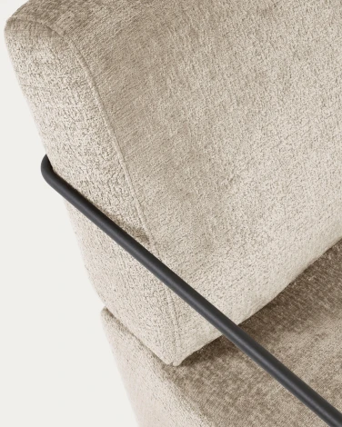 Кресло La Forma (ex Julia Grup) Gamer (Бежевый/ Пенополиуретан,Металл,Пена,Сосна,Акрил,Сталь)