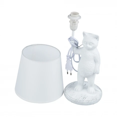 Настольная лампа "Кот" белый Uniel UML-B465 E14 WHITE