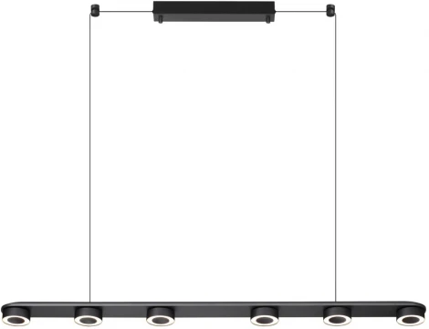 Подвесной линейный светильник Odeon Light Turman 6631/64L HIGHTECH металл/черный/акрил IP20 LED 64W 1667Лм 3000K 220V (на проводе)