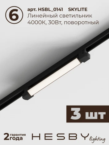 Трековая система в сборе встраиваемая однофазная 220V Hesby Lighting Skylite №1 HSBL_kompl_S001_VI3B4K