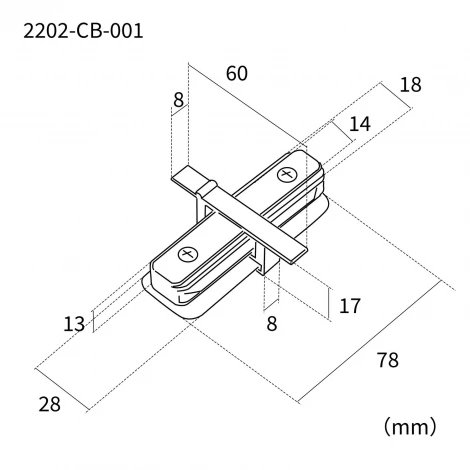 Коннектор прямой однофазный Favourite Practica 2202-CB-001