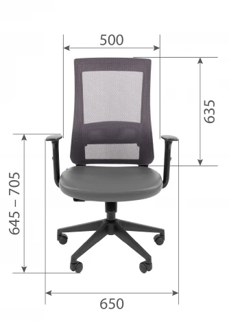 Офисное кресло Chairman 500LT Россия экокожа серый/TW-04 серый Б/П 7187917