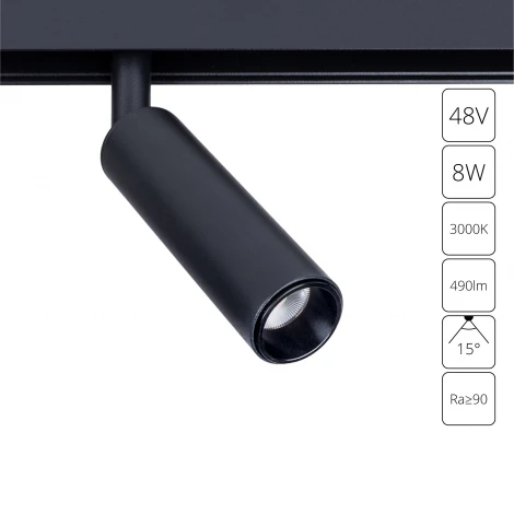 Трековый светильник магнитный 48V Arte Lamp Linea A4670PL-1BK