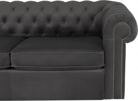 Диван Chesterfield ОГОГО (арт.344289), (Ткань/Серый)