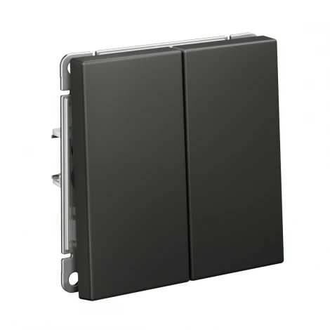 Переключатель двухклавишный (базальт) Systeme Electric GAL001465S