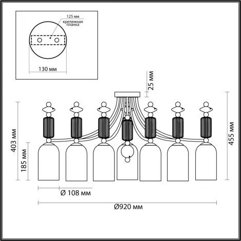Потолочная люстра Odeon Light Candy 4861/7C (220V)