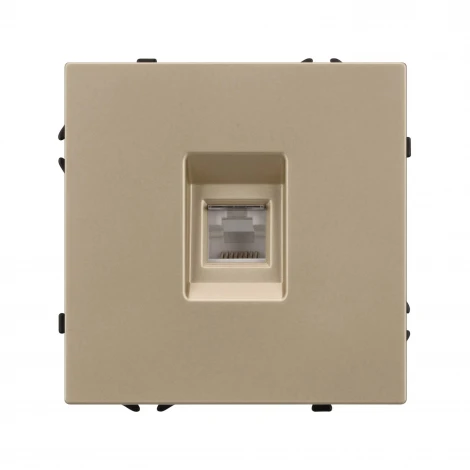 Механизм телефонной розетки SCT-NOBE-MTL1-SFPL-GD (RJ-11, 4C) (Arlight, Золотой песок) 054302