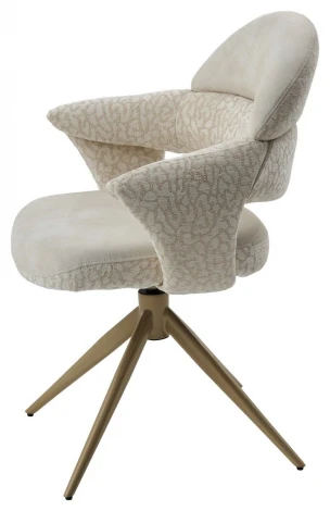 Стул ЖЕНЕВА (GENEVA 360 град, цвет ЛАТТЕ PENA-110 / HUNTER-110, ткань / ШАМПАНЬ каркас, ®DISAUR M-City 64839