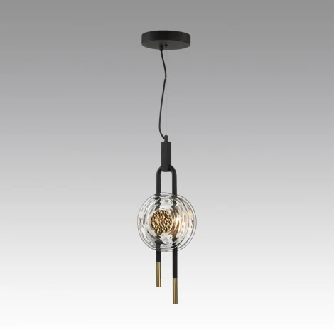Подвесной светильник Odeon Light Magnet 5407/12L черный/золотой/металл/стекло LED 12W 3000K 1005Лм (220V, на проводе, круглые)