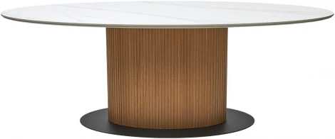 Стол M-City CARY 220 цвет БЕЛЫЙ МРАМОР M326/ Каркас OAK