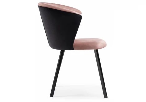 Обеденный стул на металлокаркасе Woodville Gema black / pink / black 11990