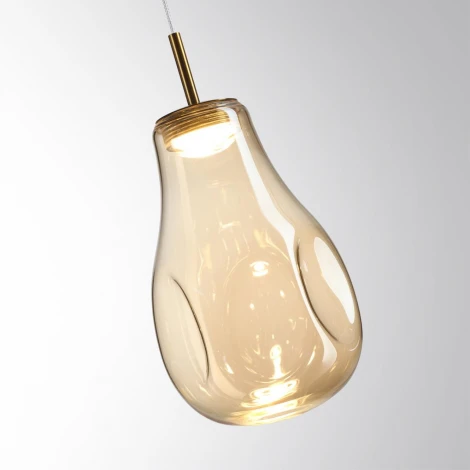Подвесной светильник Odeon Light Nave 5098/4L античн.бронза/янтарный/металл/стекло LED 4W 4000K (220V, на проводе)