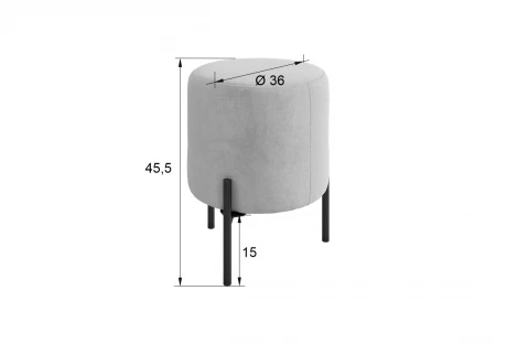 Пуф Одри Mebelson (Велюр/Графит) арт.171480,2171