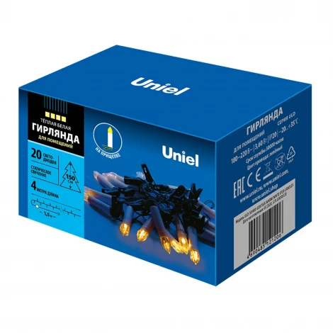 Гирлянда Uniel ULD-S0400-020/SGA WARM WHITE IP20 CANDLES