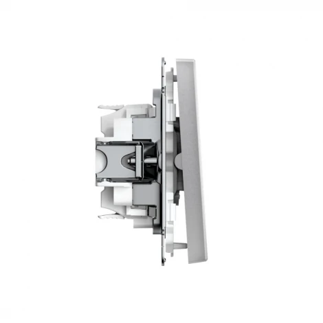 Выключатель жалюзи двухклавишный (алюминий) Systeme Electric GAL000319S