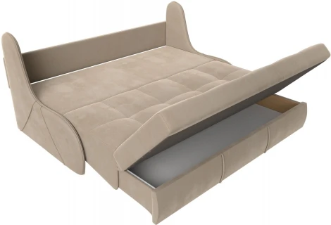 Диван прямой аккордеон Риттэр 160 (Бежевый/Велюр) Лига Диванов арт.121712