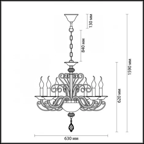 Подвесная люстра Odeon Light Favola 3949/6