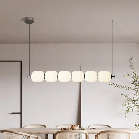 Подвесной светильник Lightera Lavish LE162L-6W Wi-Fi (LED, 220V, управление смартфоном, голосовое управление, умный дом - Алиса, Tuya Smart, Маруся, Smart Life, Экосистема Сбер, на тросе)