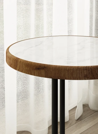 Придиванный стол Кальяри лайт/вяз браун/черный 4320091502