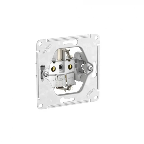 Розетка с заземлением (белый) Systeme Electric GSL000142S