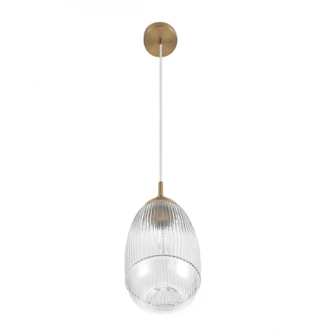 Подвесной светильник Lumion Dea 8439/1C латунь/прозрачный металл/стекло E14 1*40W 220V