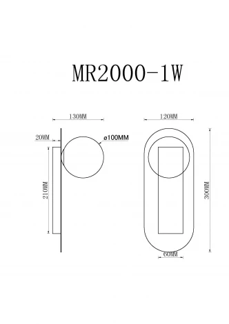 Настенный светильник MyFar Юлия MR2000-1W