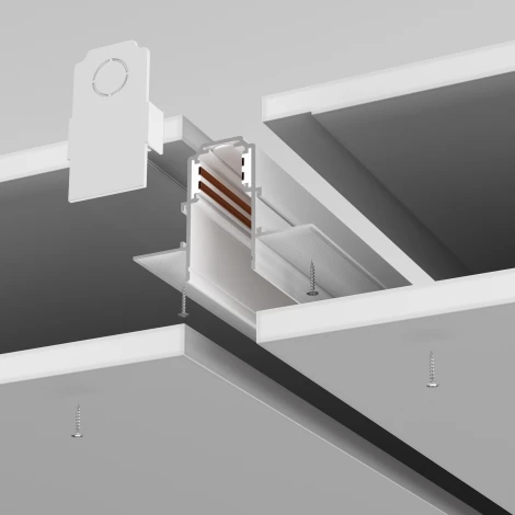 Шинопровод магнитный Maytoni Busbar trunkings Exility TRX034-423.12W 3м встраиваемый под ГКЛ 12,5мм, белый (48V)