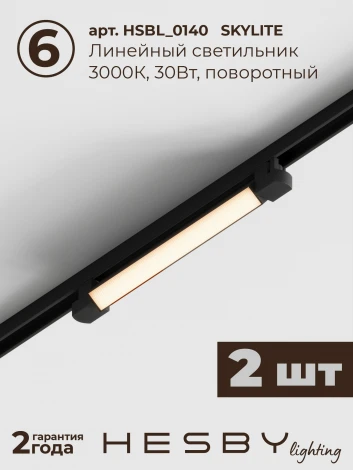 Трековая система в сборе встраиваемая однофазная 220V Hesby Lighting Skylite №5 HSBL_kompl_S005_VI3B3K
