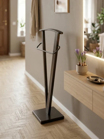 Вешалка костюмная ГАЛАНТ 344 черный/темно-коричневый Mebelik 009948