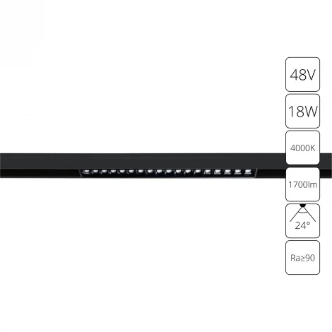 Трековый светильник магнитный 48V Arte Lamp Linea A4665PL-1BK (LED)
